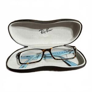 RAY-BAN RB5206 5023 Brown Tortoise/Blue 52-18-140 Eyeglasses Frames Glass w case